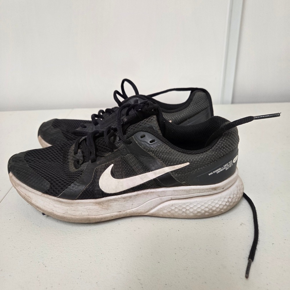 Nike Run Swift 2 Black White Dark Smoke Grey Running Shoes CU3528-004 Mens 6.5